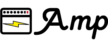 Stylized amplifier with the text Amp next to it